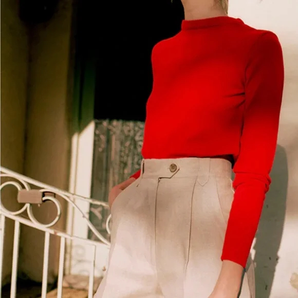 (SOLD) VINTAGE Linen Blend High-rise Bermuda Shorts Size 4 - Picture 12 of 14